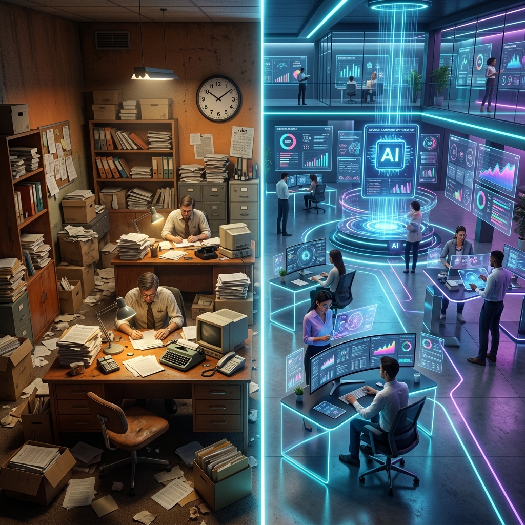 Futuristic content hub vs old SEO agency