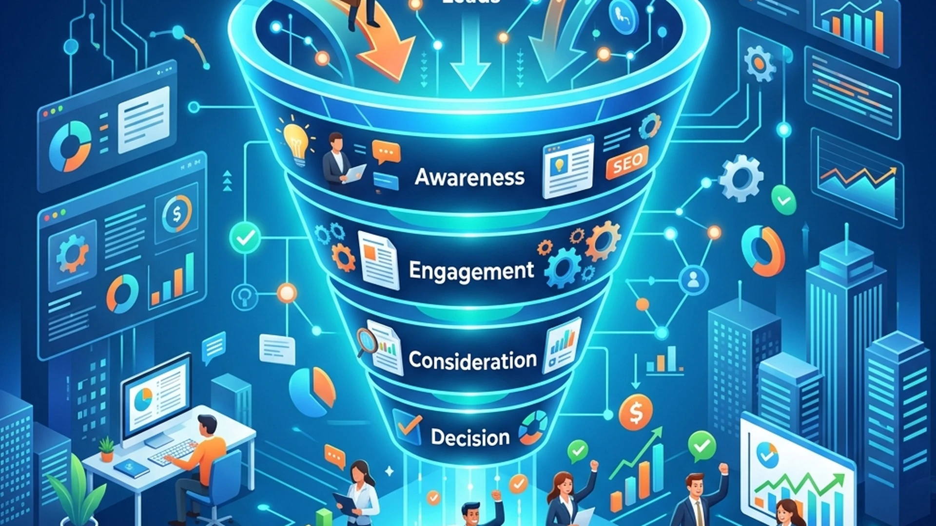 Digitaler Funnel wandelt kalte Leads in Käufer um